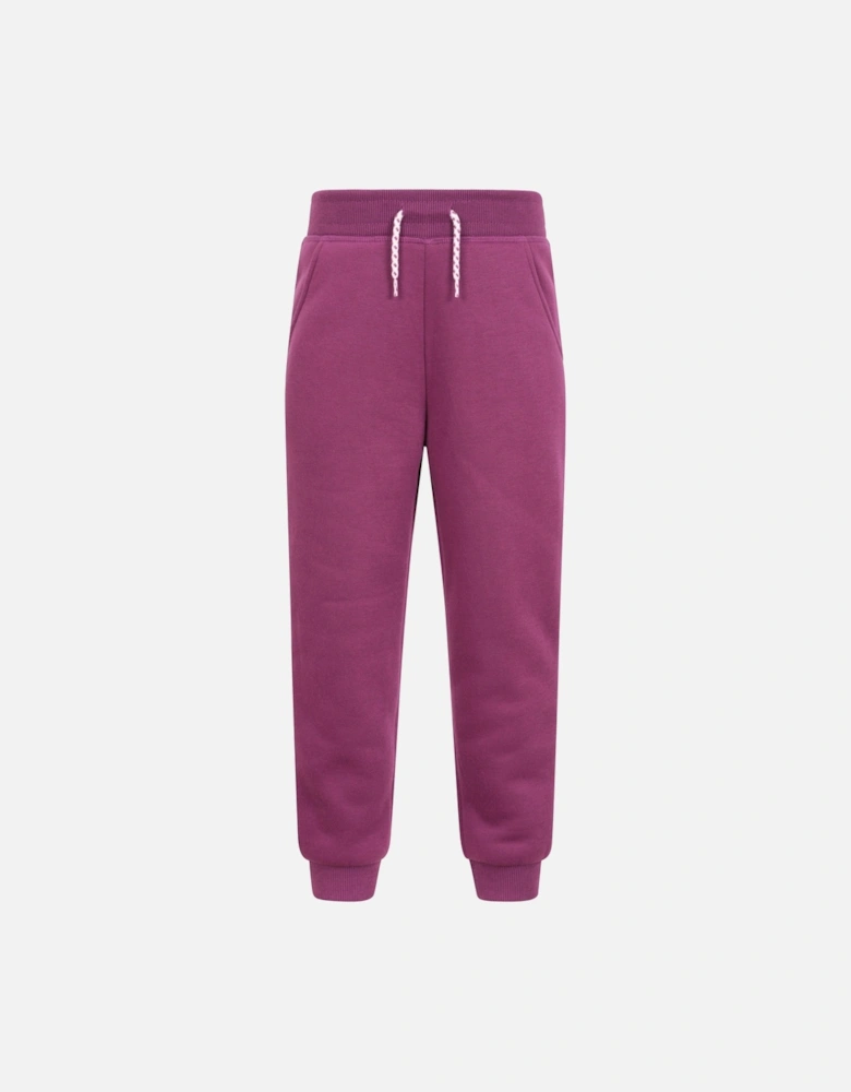 Childrens/Kids Alpine Faux Fur Lined Jogging Bottoms