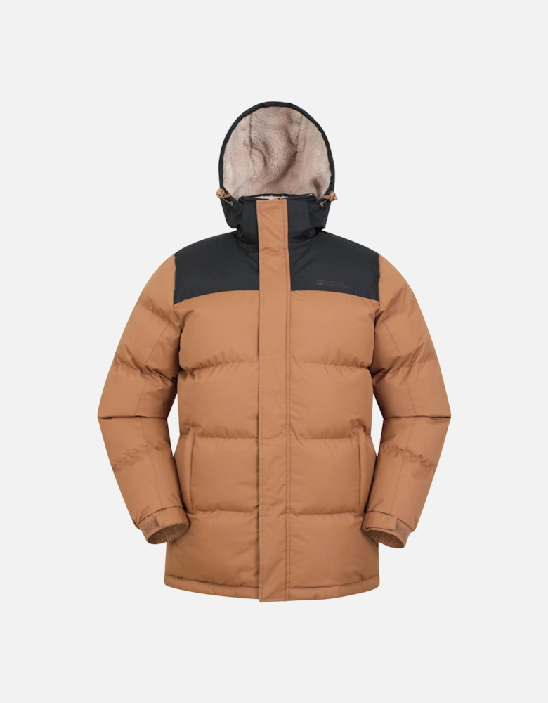 Mens Snow Borg Lined Padded Jacket