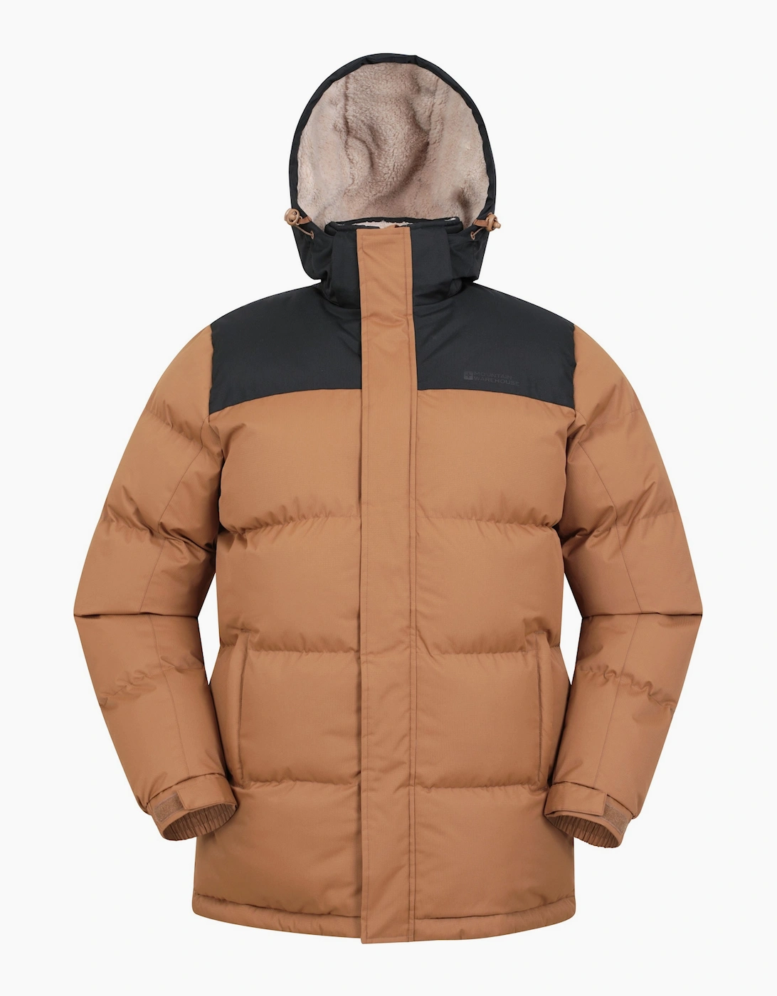 Mountain Warehouse Men's Mountain Warehouse Mens Snow Borg Lined Padded Jacket - Brown