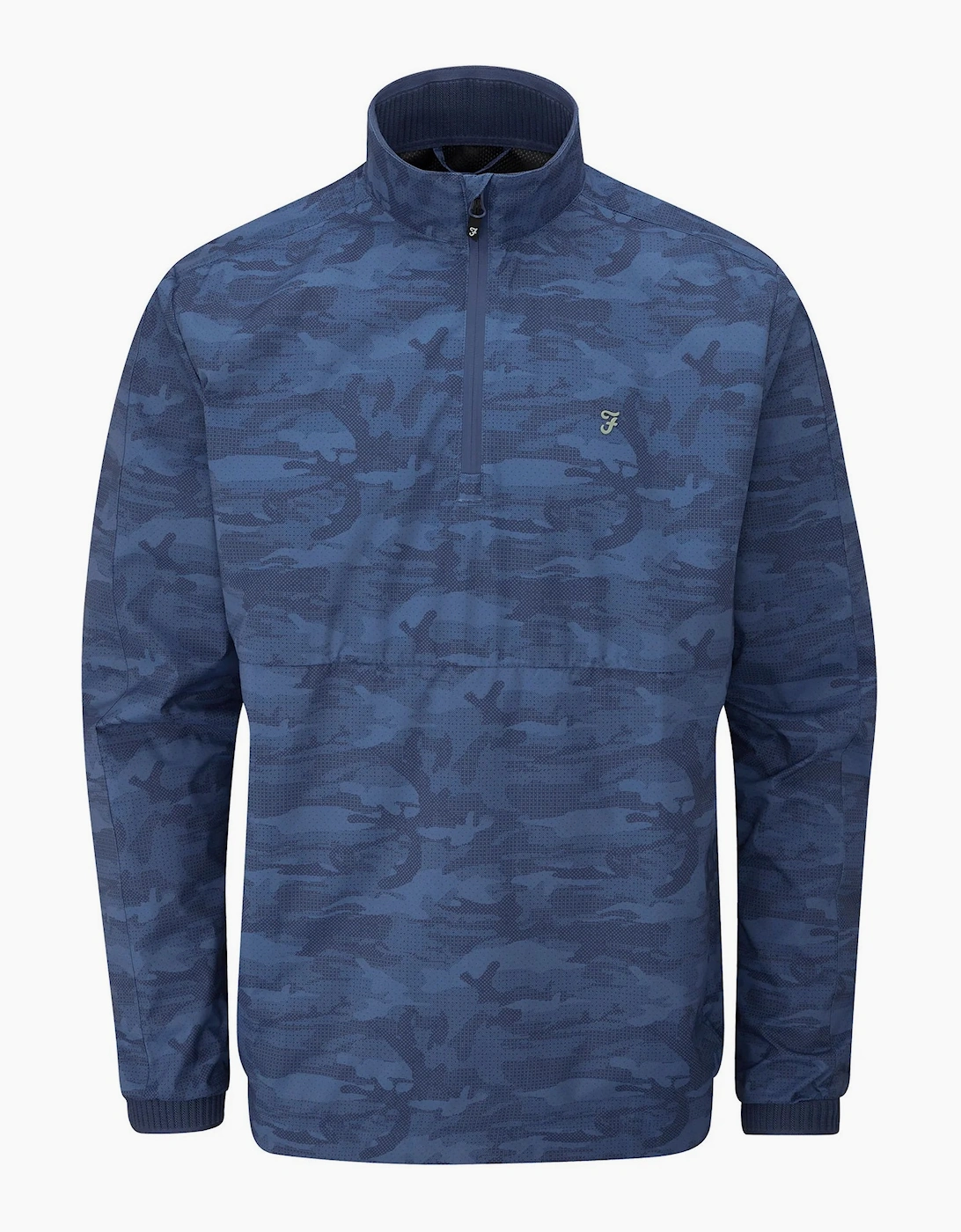Men's Farah Mens Parker Camouflage Showerproof Jacket - Regatta Blue - Size: 38/Regular