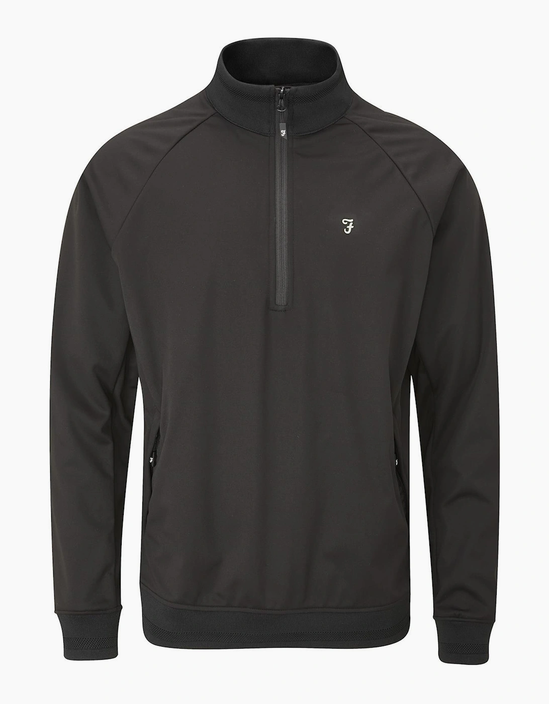 Men's Farah Mens Kala Quarter Zip Jacket - Black - Size: 40/Regular