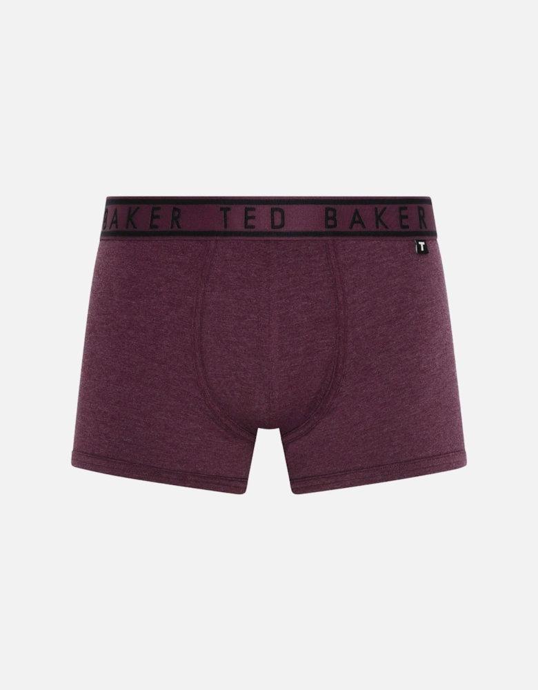 3-Pack Coloured Boxer Trunks, Black/Burgundy/Red