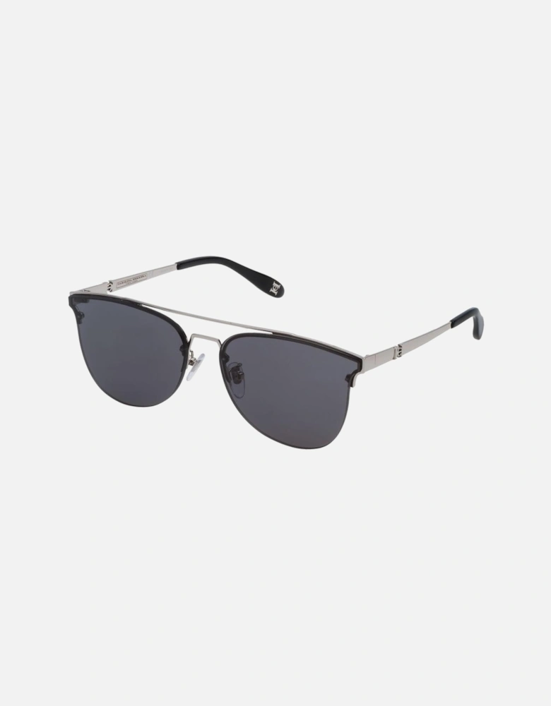 Metal Bracelet Watch with Smoke Glass Dial Women - Silver Sunglasses