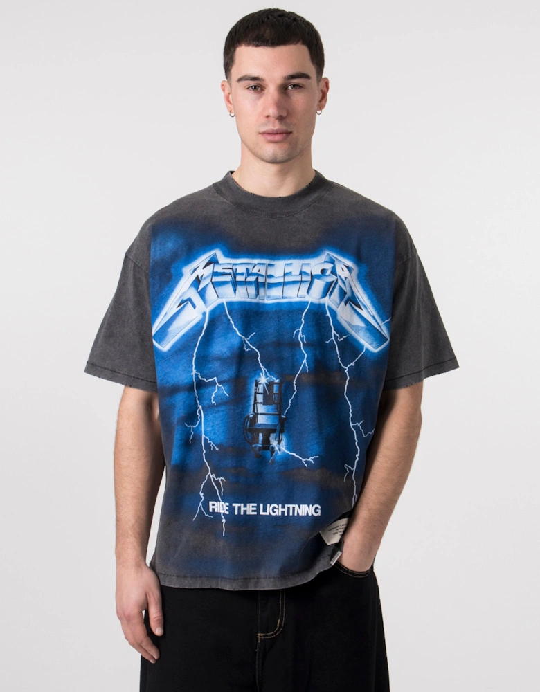 Oversized Fit x Metallica Ride The Lightning T-Shirt