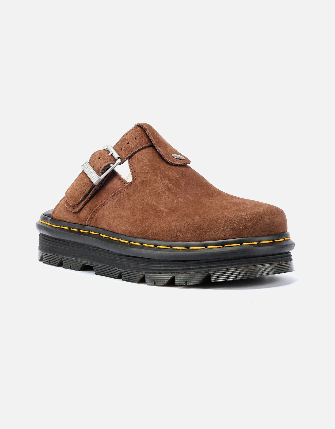 Dr. Martens Winterised Zebzag Warmlined Suede Brown Mule