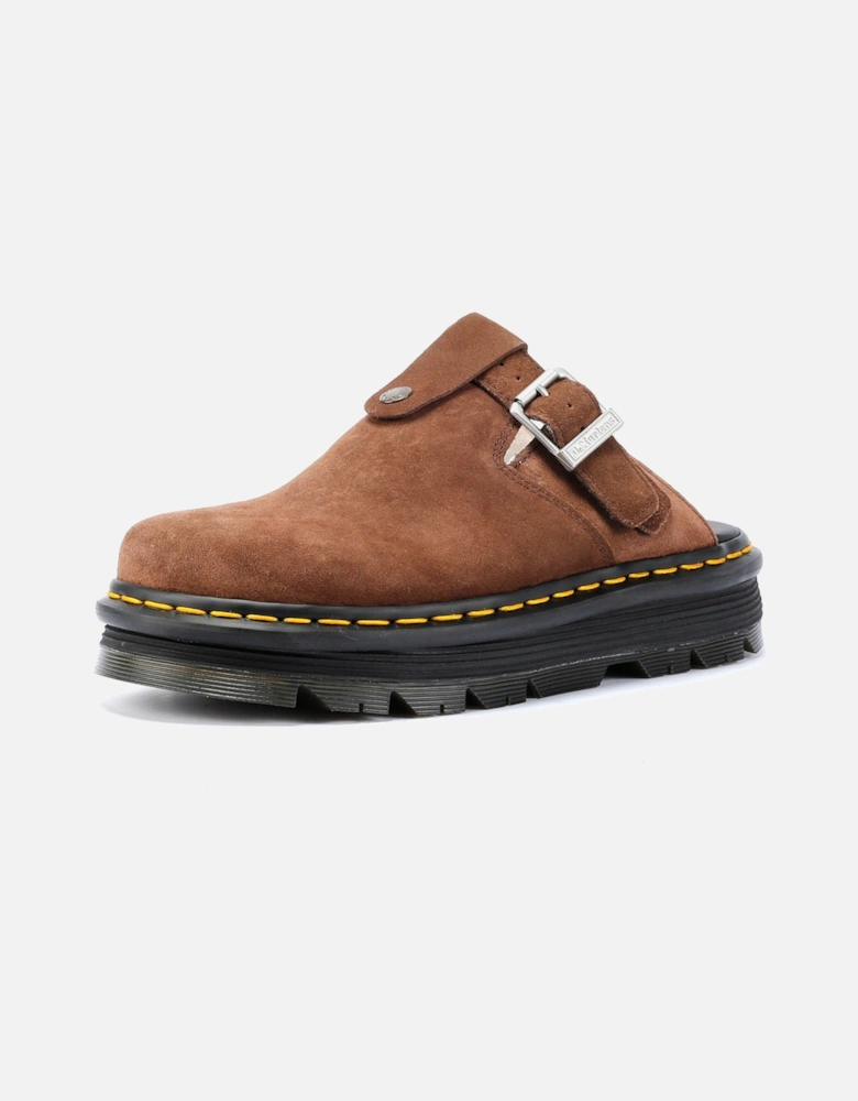 Dr. Martens Winterised Zebzag Warmlined Suede Brown Mule