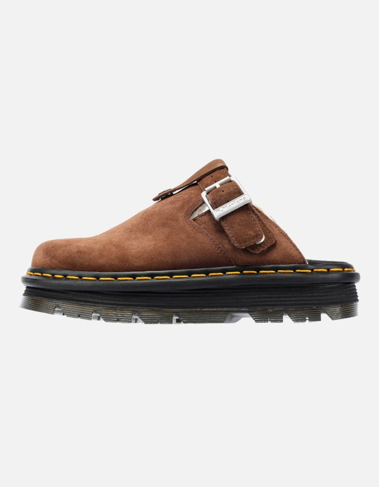 Dr. Martens Winterised Zebzag Warmlined Suede Brown Mule