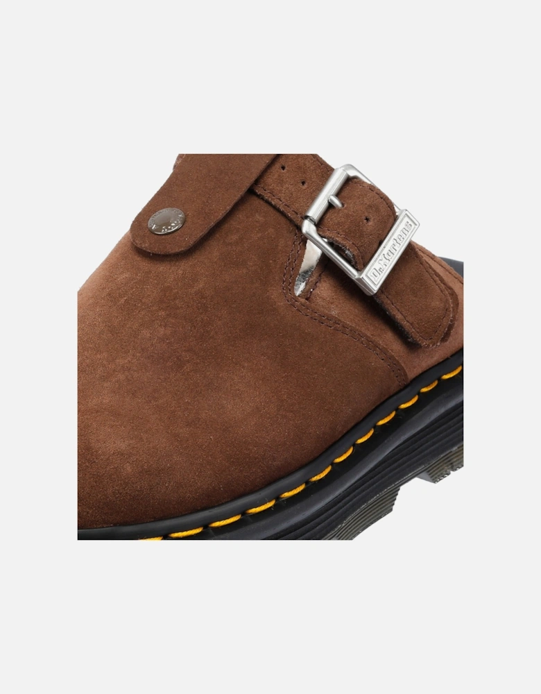 Dr. Martens Winterised Zebzag Warmlined Suede Brown Mule