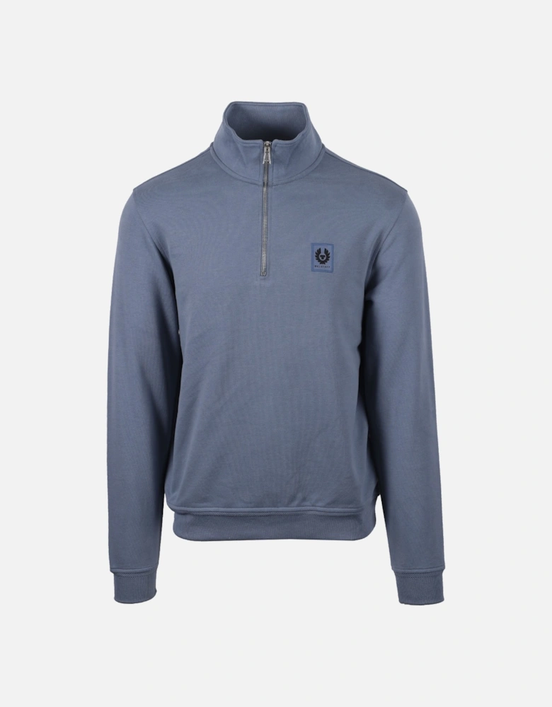 Half Zip Knitwear Blue Flint