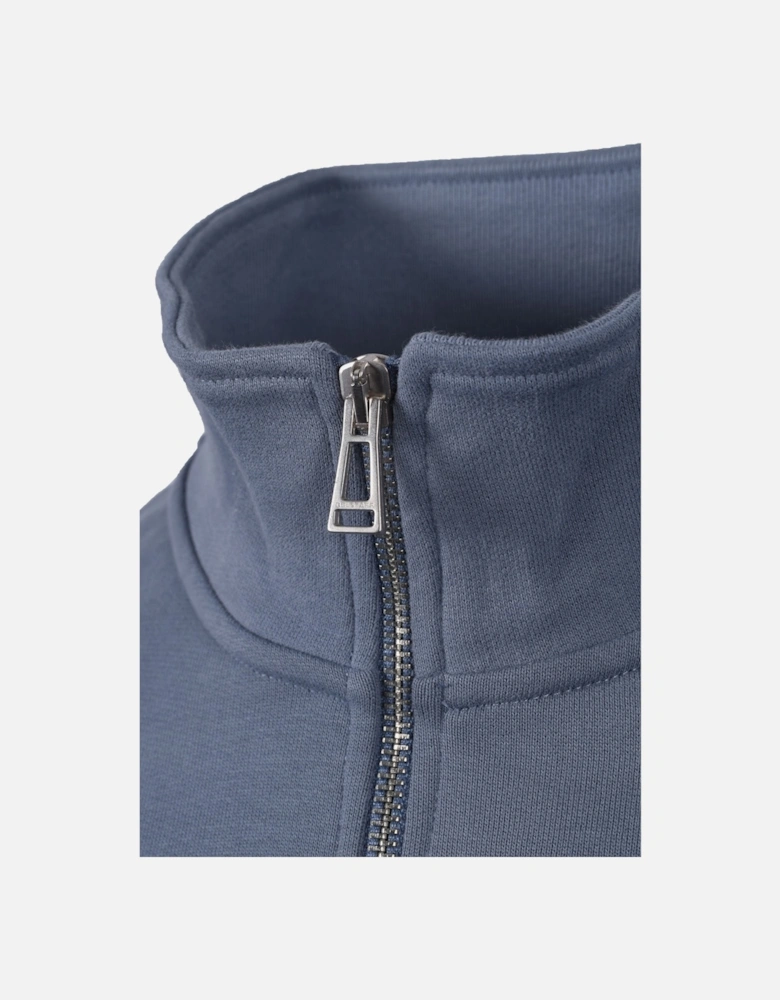 Half Zip Knitwear Blue Flint