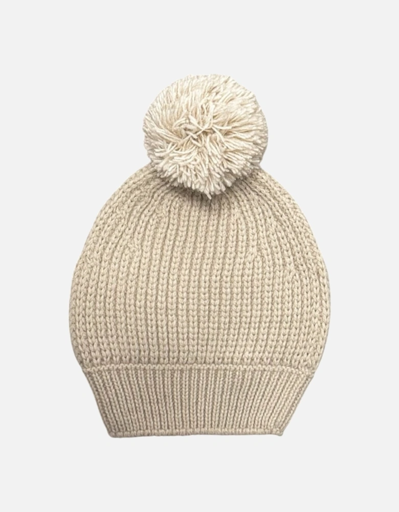 Beige Knit Hat