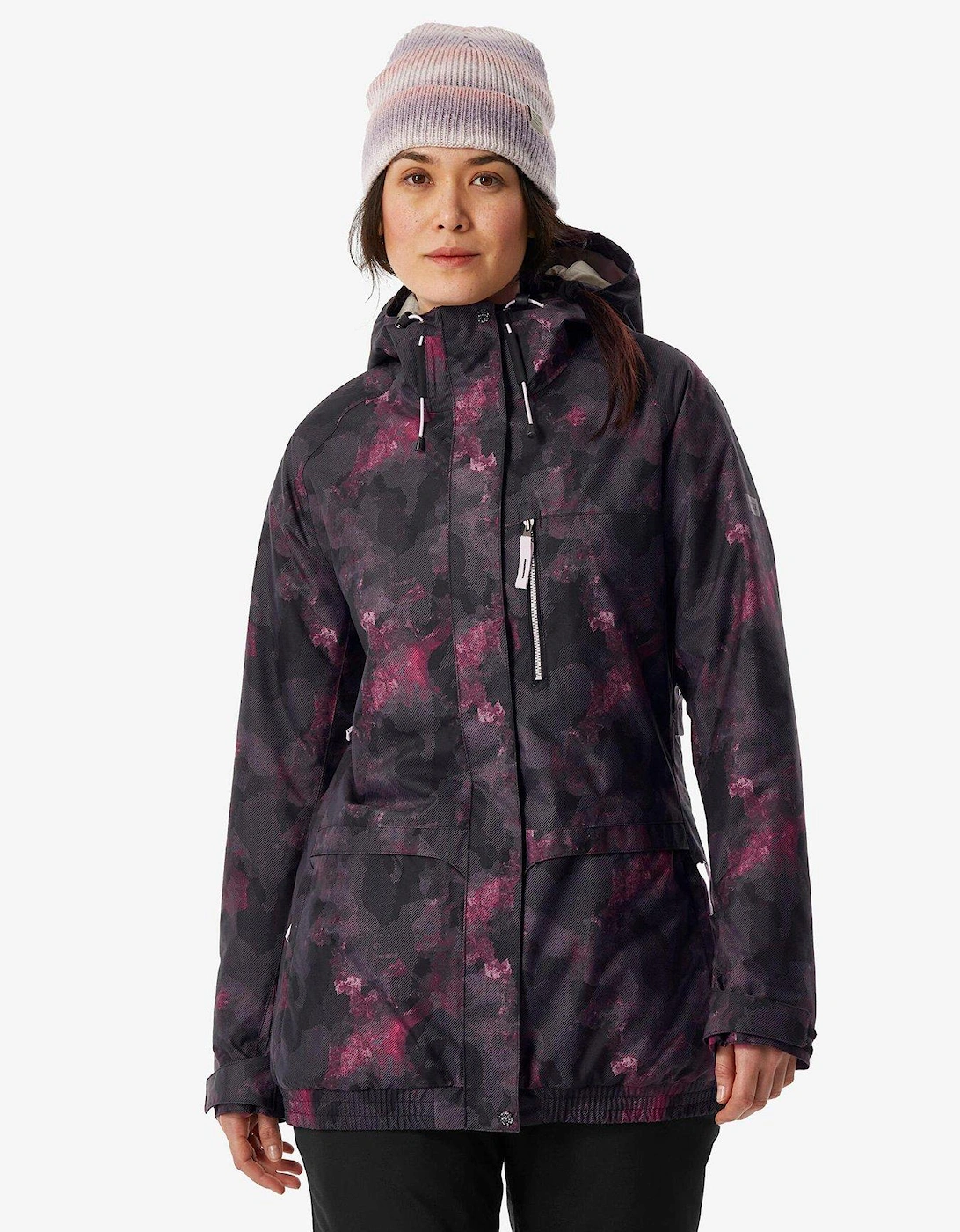 Women's 100 Snowboard Jacket - Black, 2 of 1