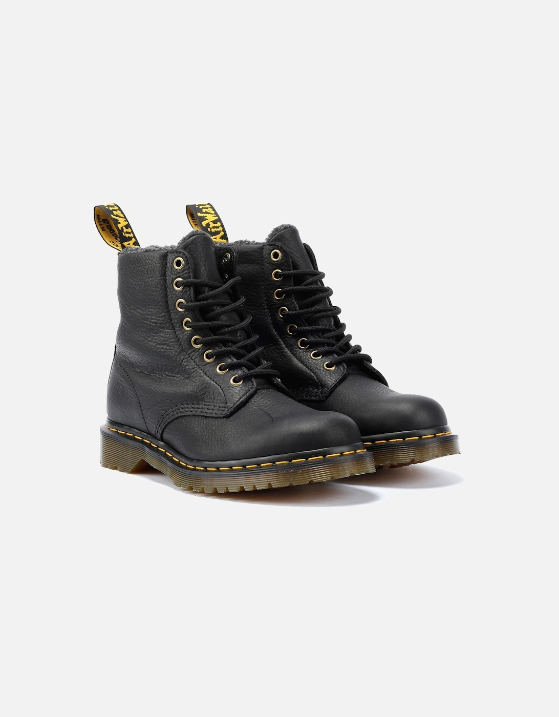 Dr. Martens Winterised 1460 WL Grizzly Leather Black Boots, 9 of 8