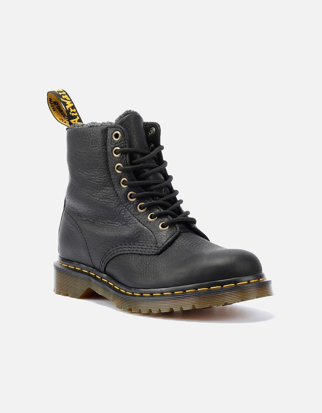 Dr. Martens Winterised 1460 WL Grizzly Leather Black Boots