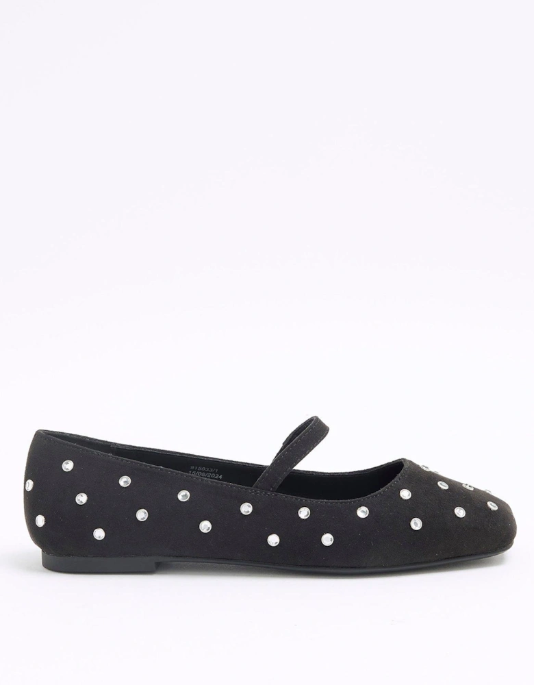 Square Toe Mary Jane - Black