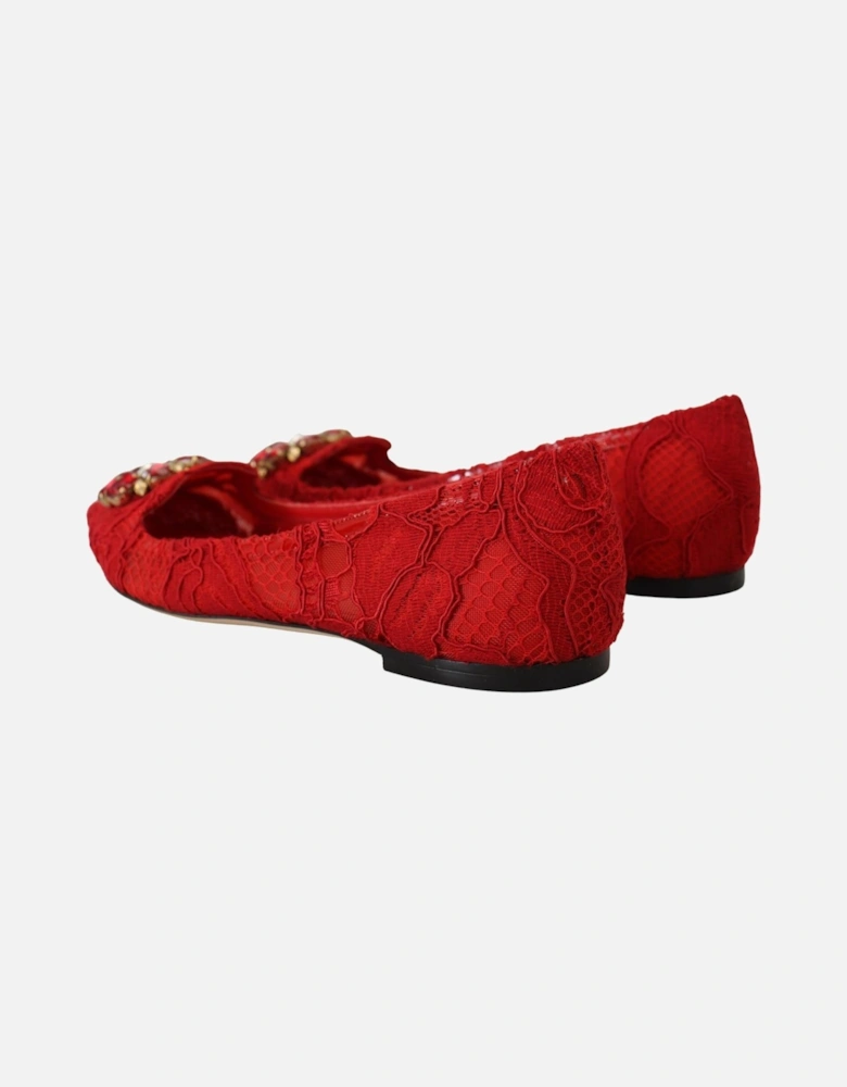 Lace Ballerinas Pointedtoe flats Women - Red