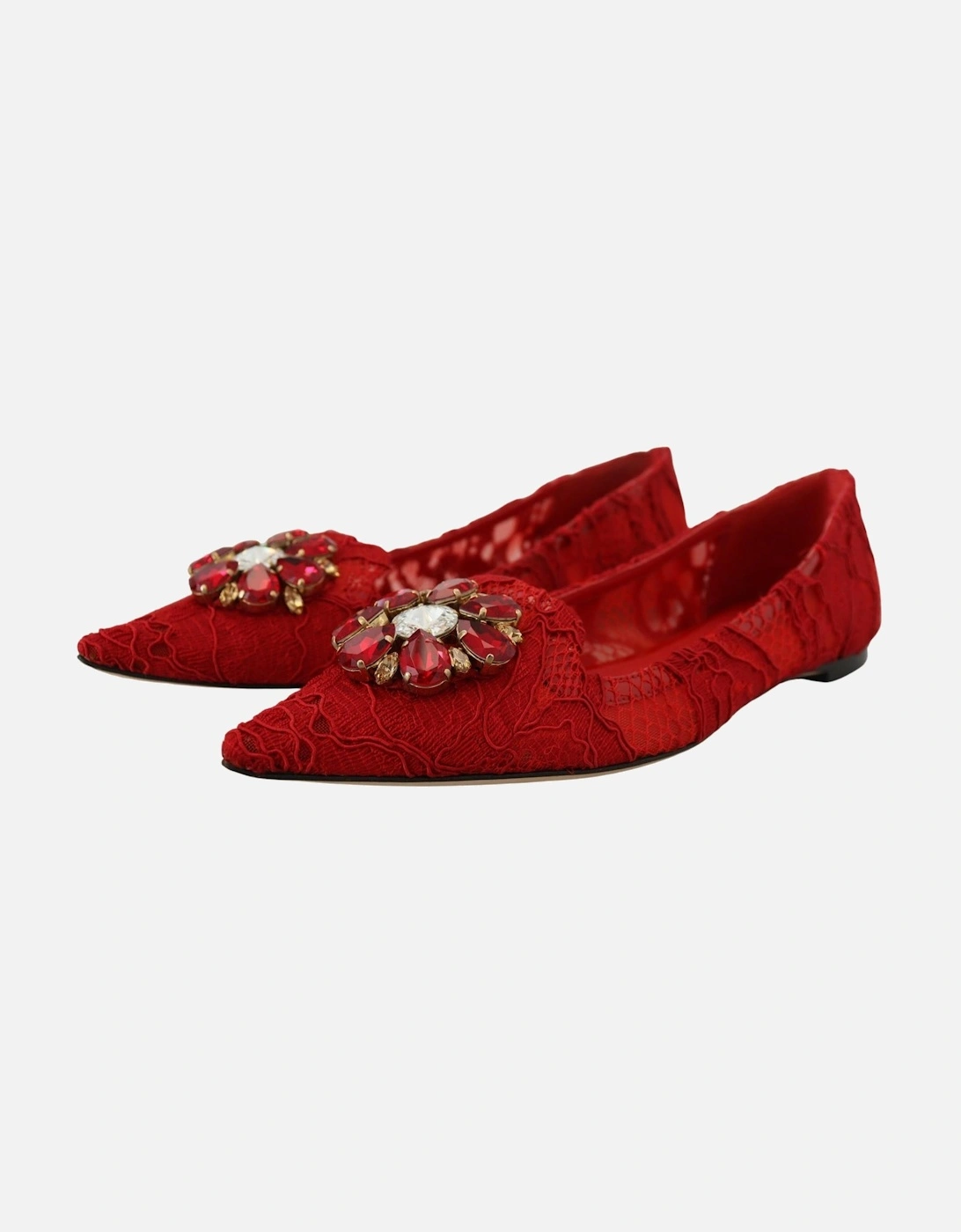 Lace Ballerinas Pointedtoe flats Women - Red