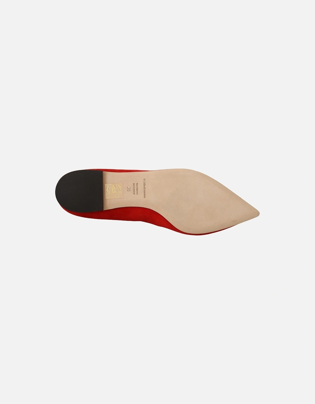 uede Ballerina Flat Pointedtoe tyle Women - Red