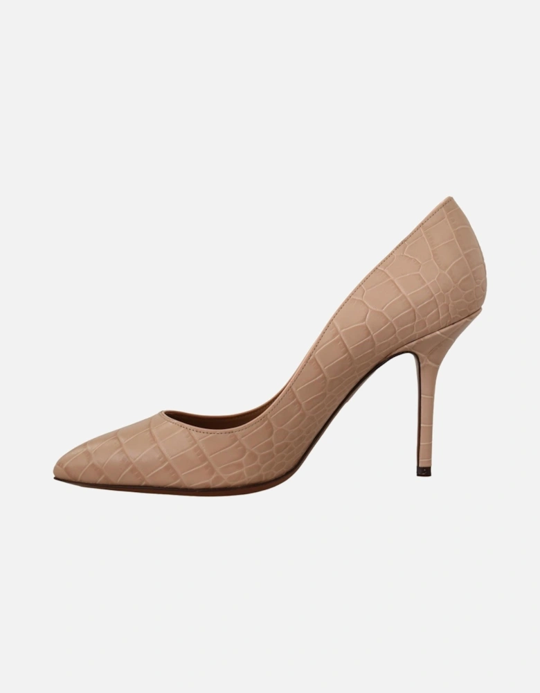 Beige Nude Leather BELLUCCI Heels Pumps Shoes Women