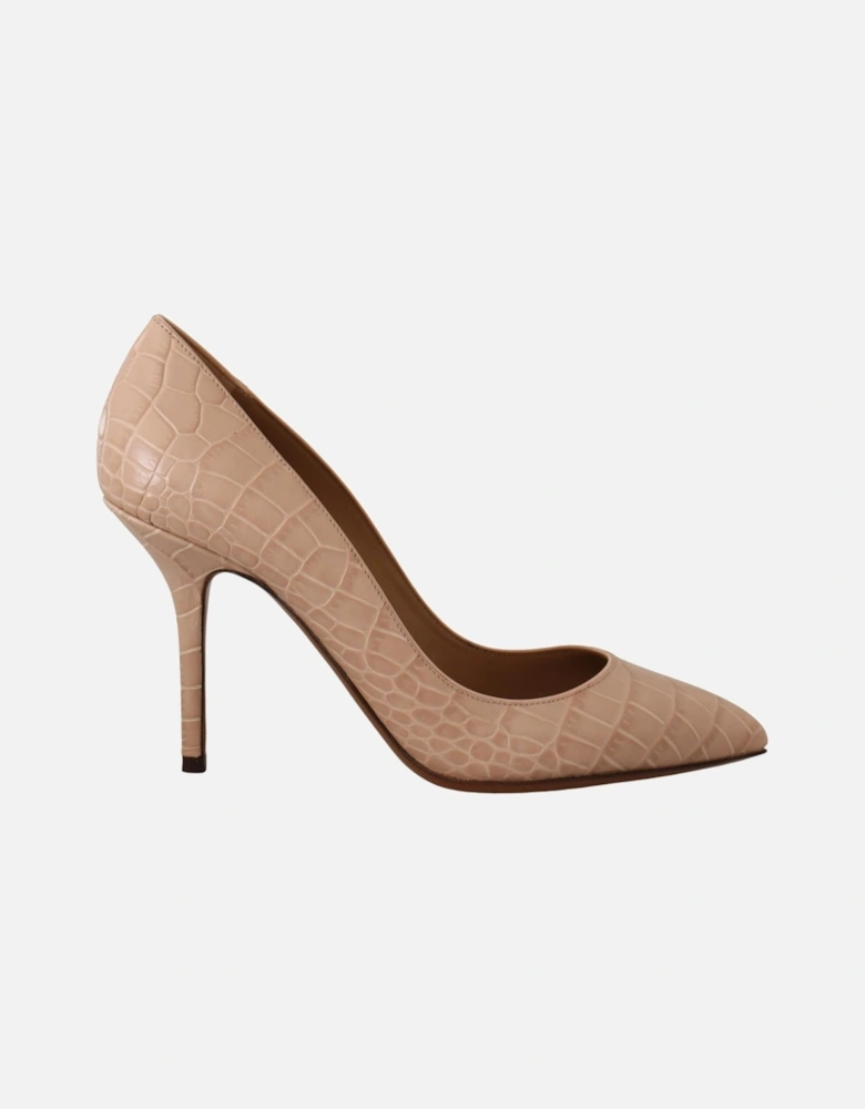 Beige Nude Leather BELLUCCI Heels Pumps Shoes Women