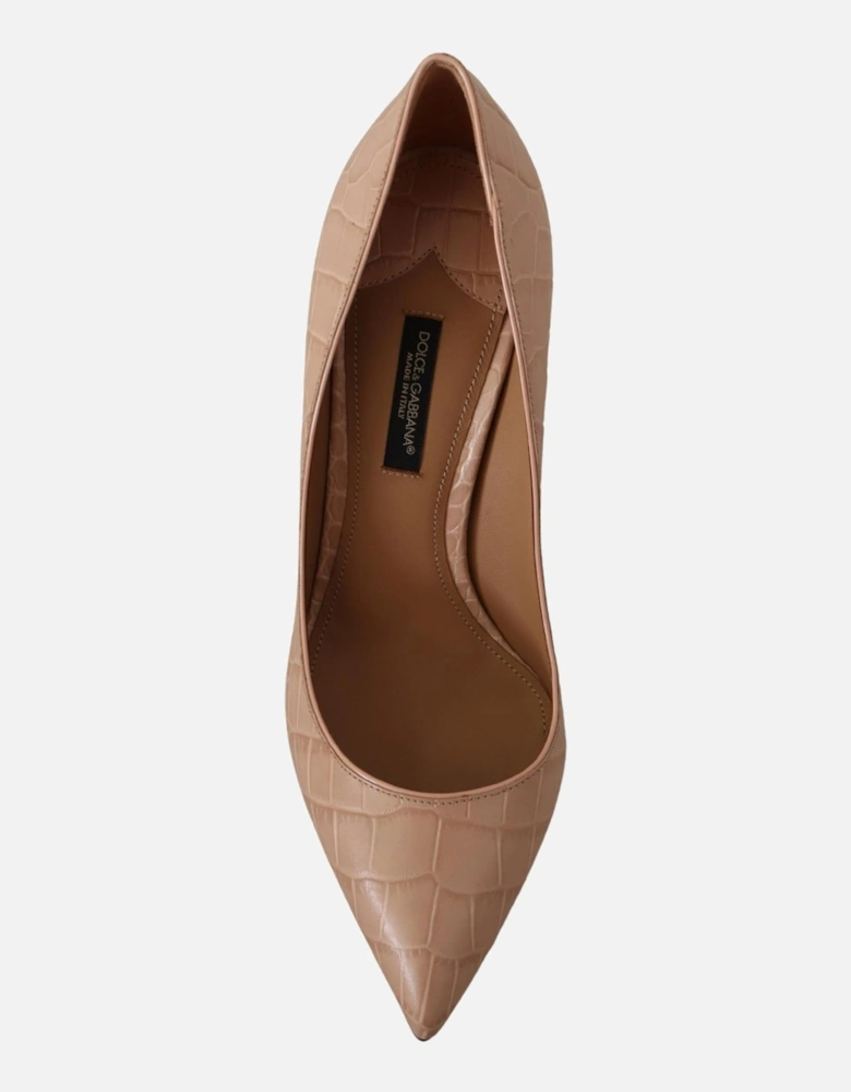 Beige Nude Leather BELLUCCI Heels Pumps Shoes Women