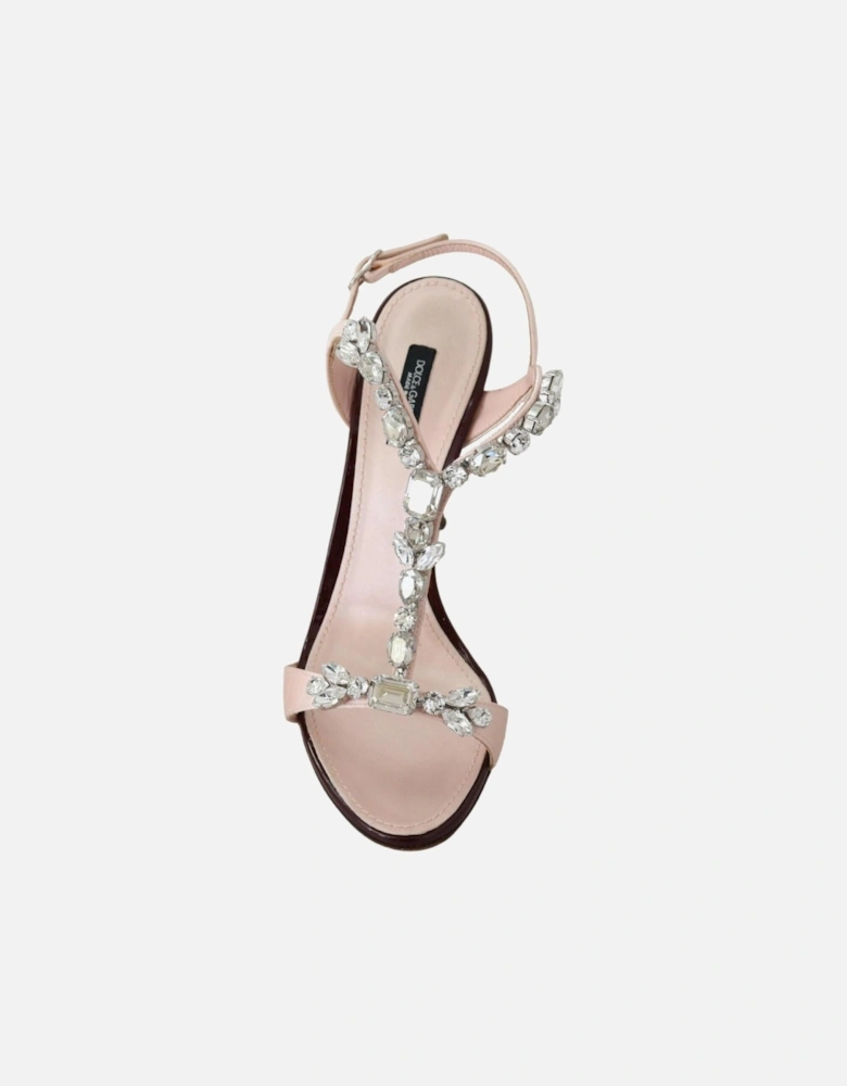 Keira Crystal-Embellished Satin Sandals Women - Pink