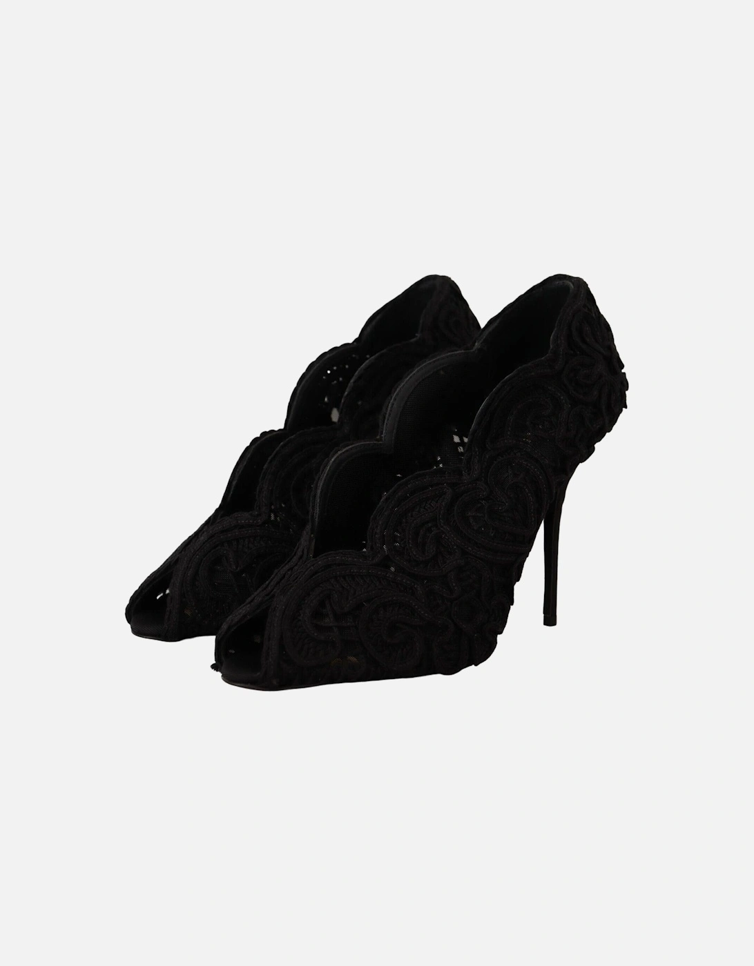 Floral Lace PumpsBlack Heels Women