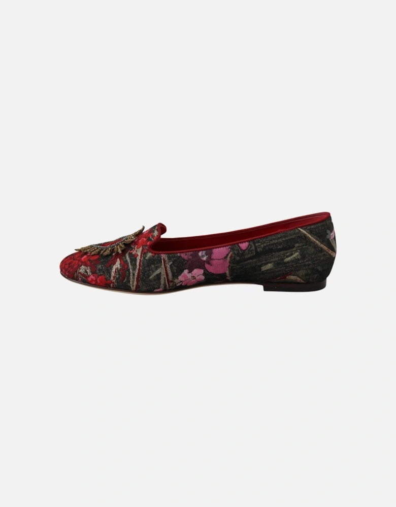 Sacred Heart Patch Flat Shoes by Women - Multicolor