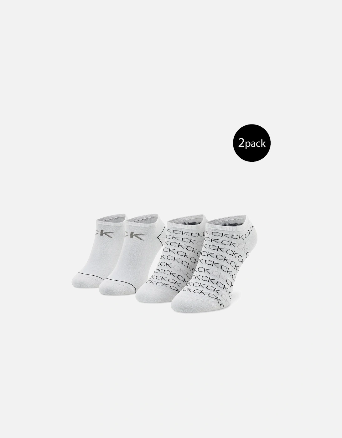 NoShow Socks CK Monogram Women - White Underwear, 2 of 1
