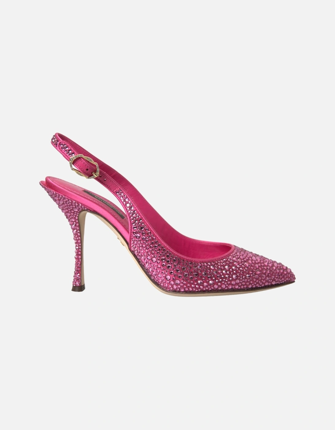 Women's Dolce & Gabbana Crystal Slingback Pumps - Pink - Size: 2.5