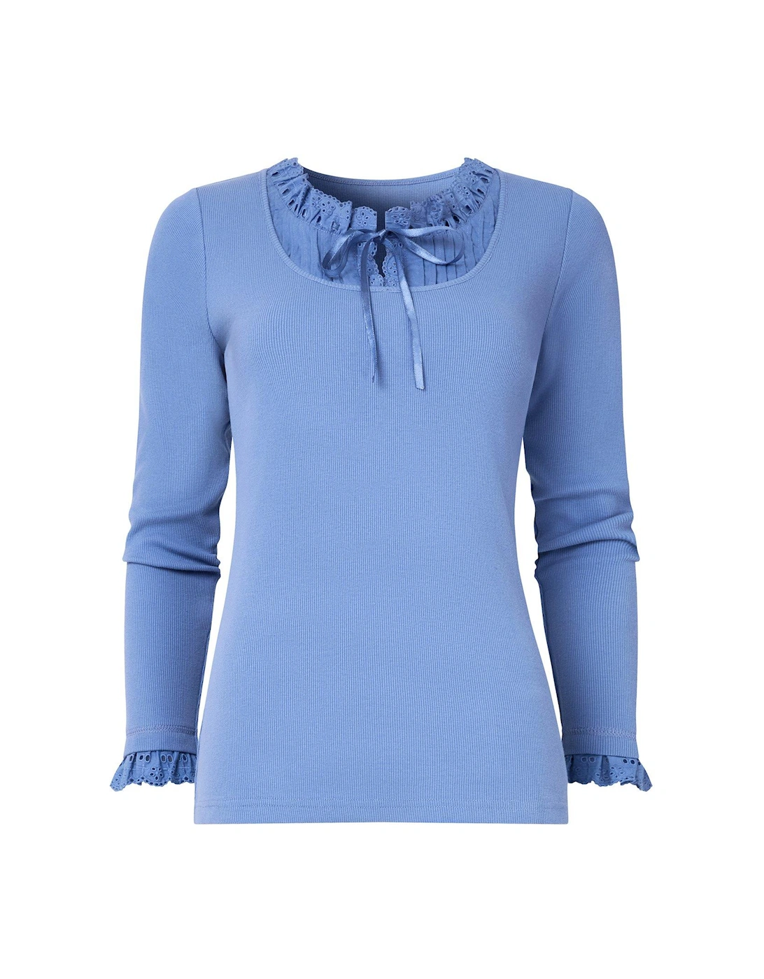 Trixie Collar Detail Top - Blue