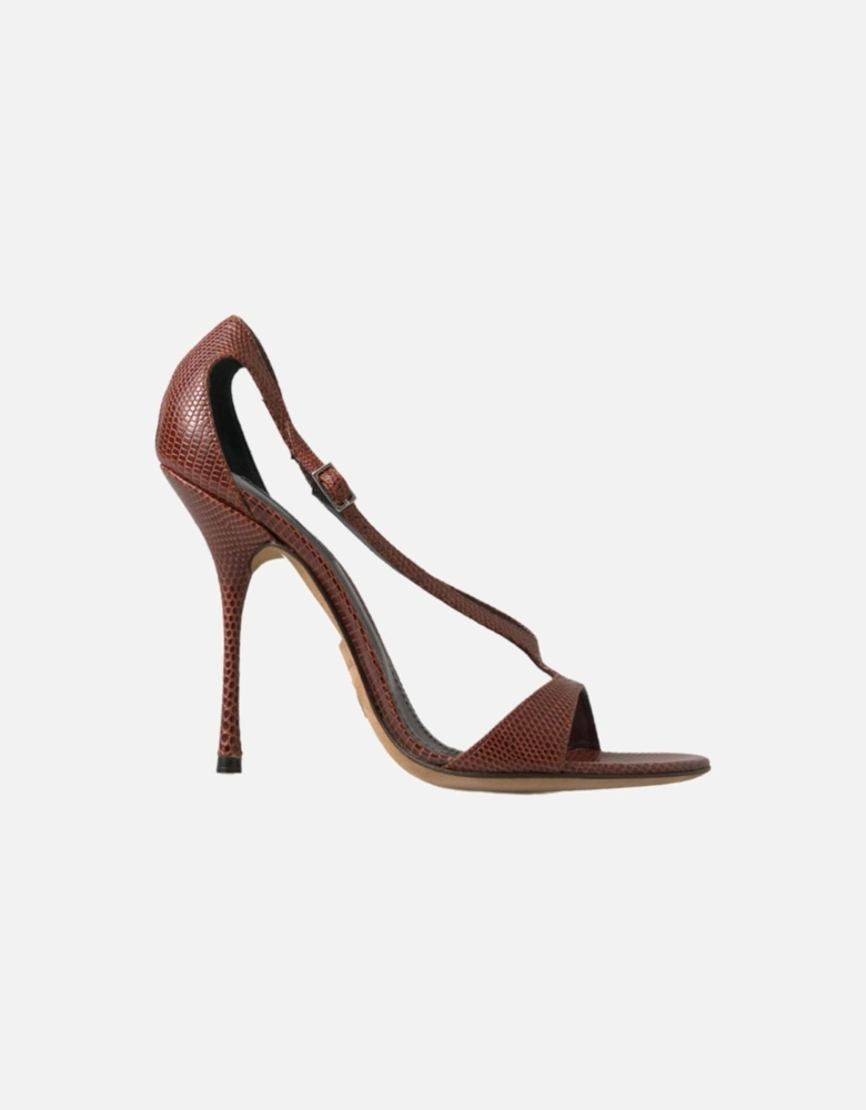 Dolce Gabbana Brown Leather TStrap Sandals Women