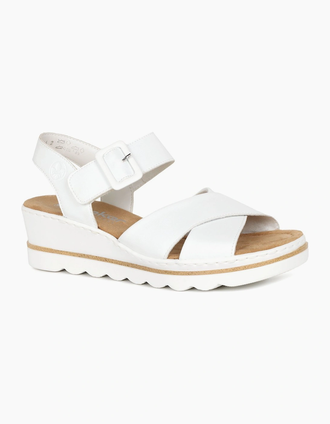 Rieker Women's Jamaica Womens Wedge Heel Sandals - White - Size: 4