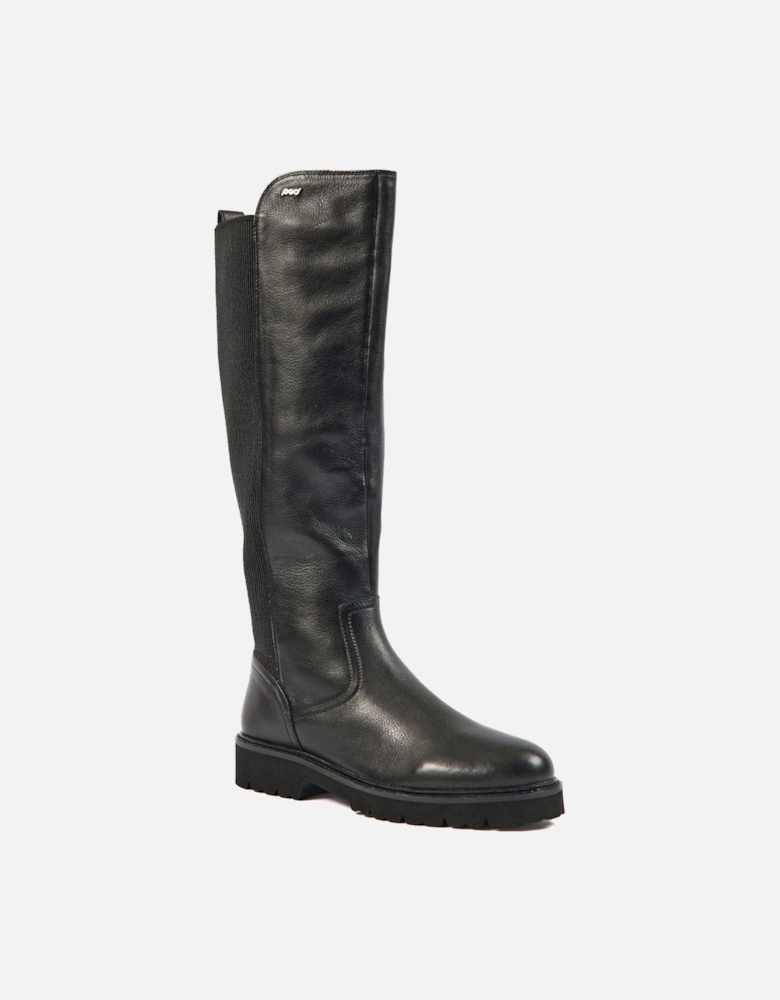 Hannah Leather/Textile Women's Black Boots