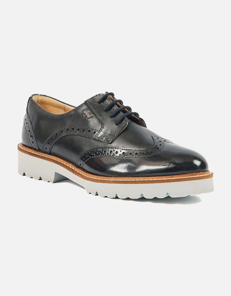 Kortney Leather Women's Navy Patent Brogues Shoes