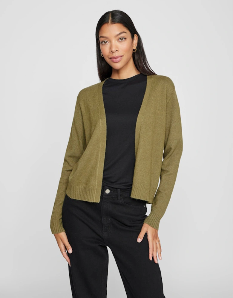 Viril Short Long Sleeve Knit Cardigan Capulet Olive/Dark Melange