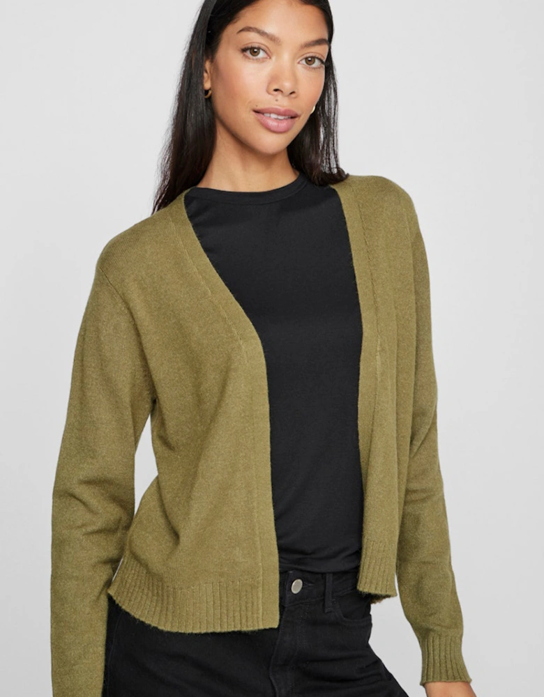 Viril Short Long Sleeve Knit Cardigan Capulet Olive/Dark Melange