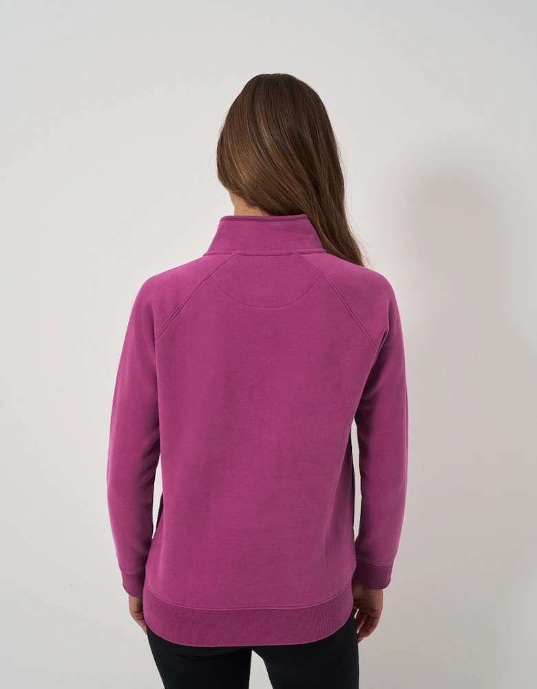 Women's Half Zip Sweat Magenta