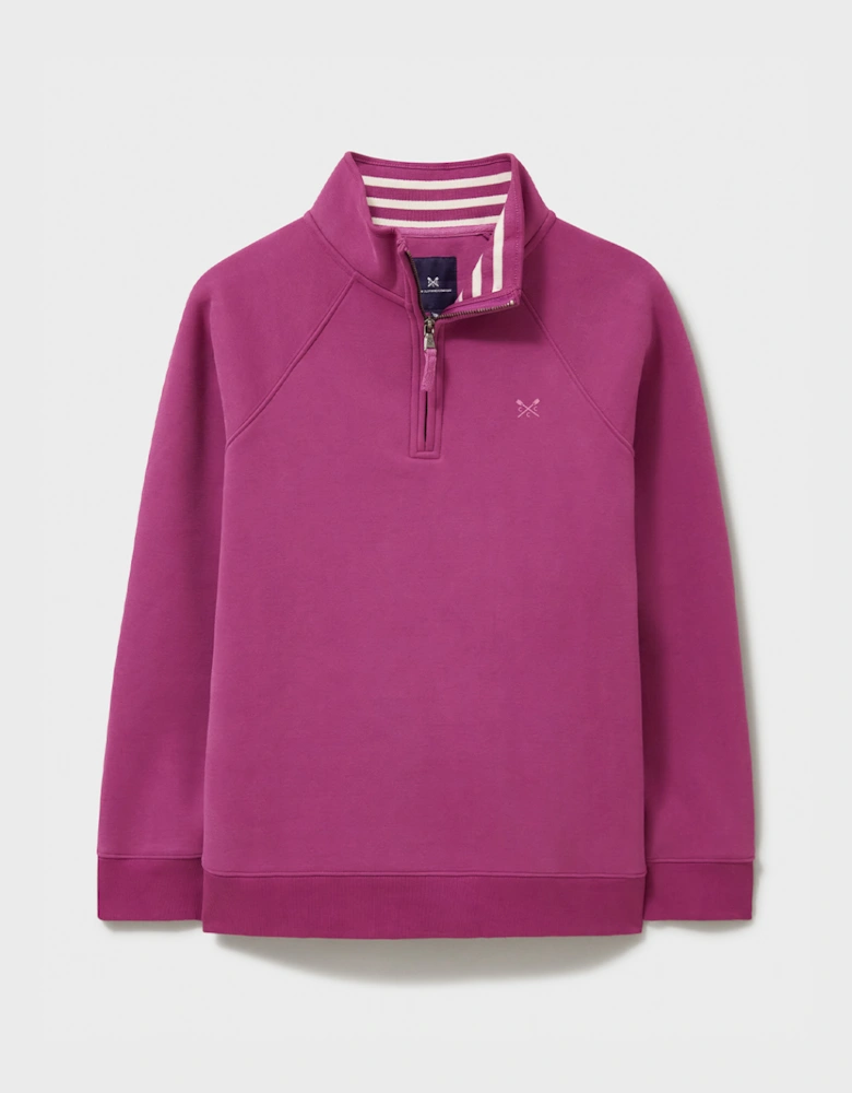 Women's Half Zip Sweat Magenta