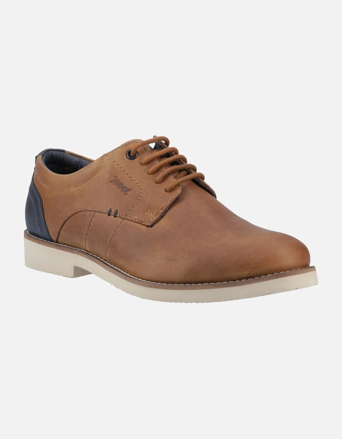 Hampton Leather Men's Brown Lace-Up Shoes, 6 of 5