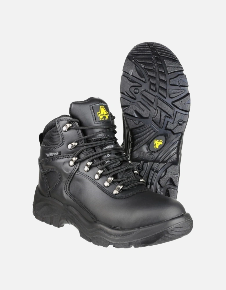 FS218 Leather Black Safety Boots