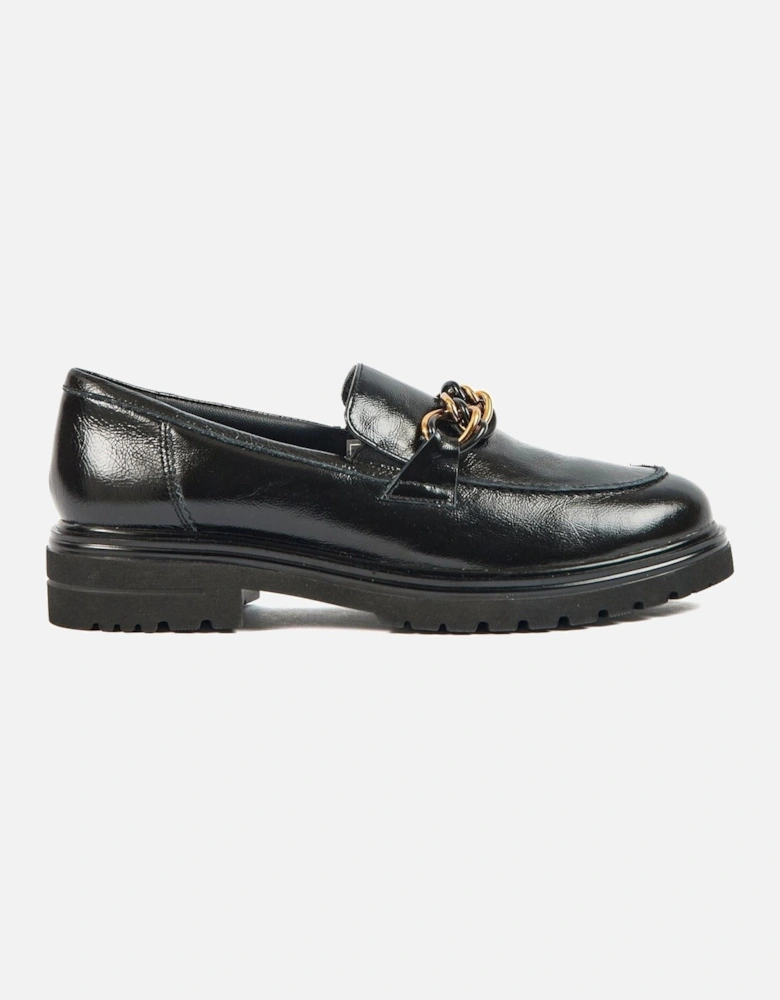 Tate Faux Leather Women's Black Loafers