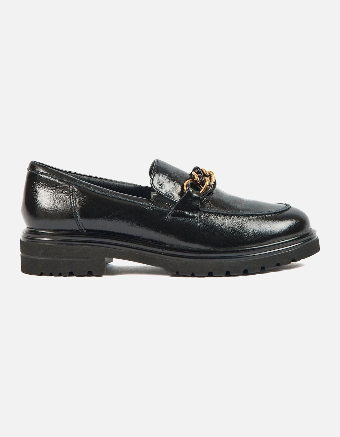 Tate Faux Leather Women's Black Loafers