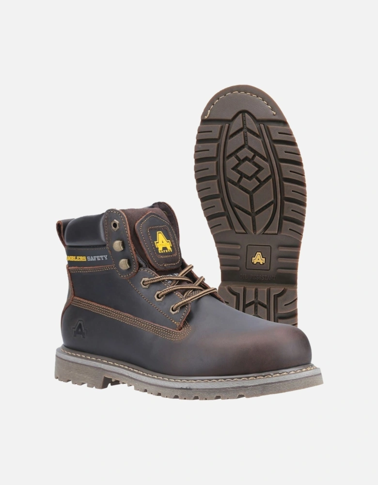 FS164 Leather Brown Safety Boots