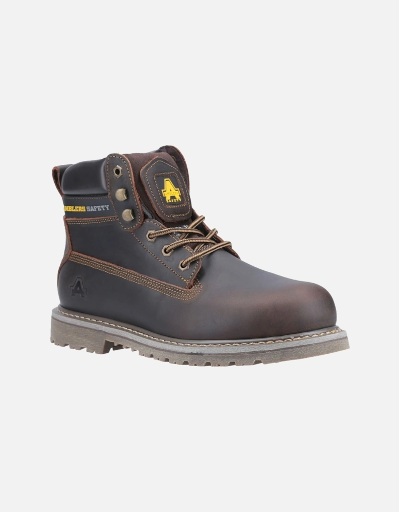 FS164 Leather Brown Safety Boots