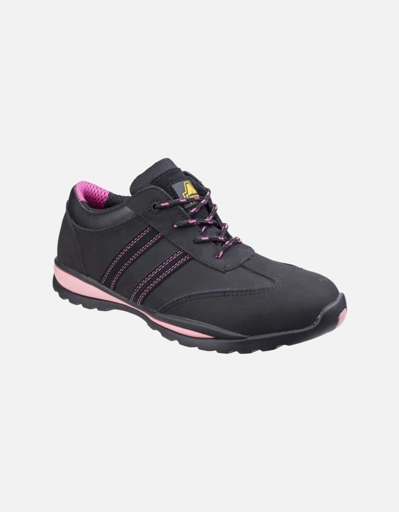 FS47 Leather Women's Black/Pink Safety Trainers