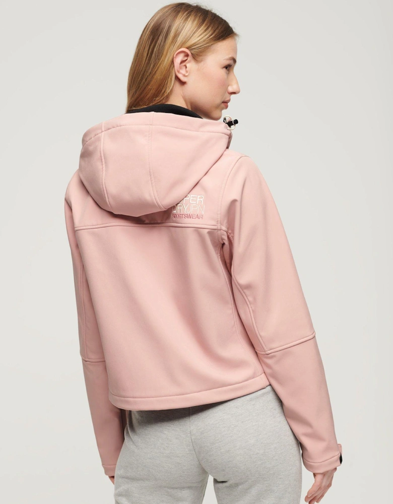 Hooded Soft Shell Trekker Jacket - Pink