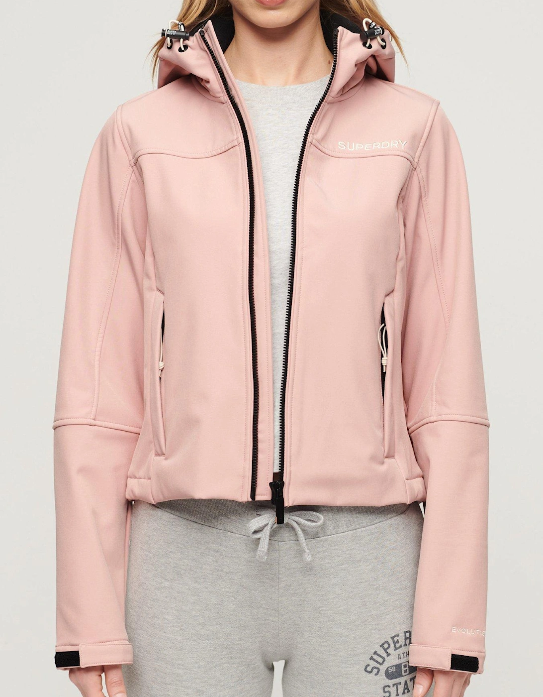 Hooded Soft Shell Trekker Jacket - Pink