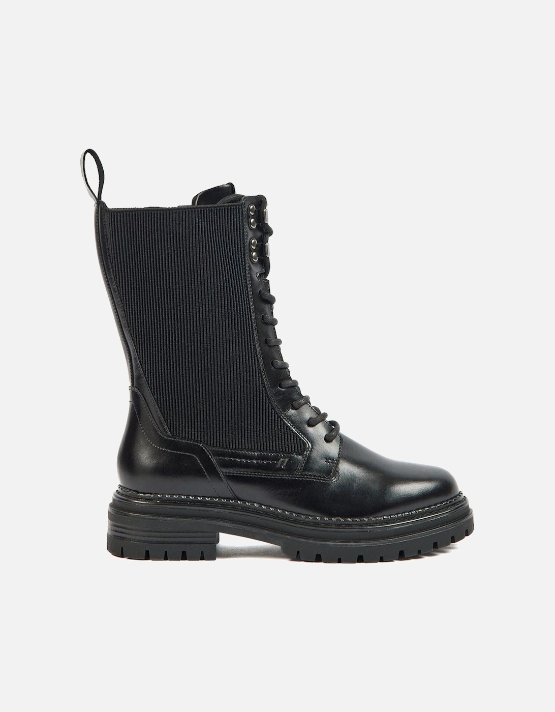 Polly Leather/Textile Women's Black Boots