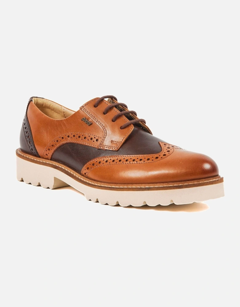 Kortney Leather Women's Tan Multi Brogues Shoes